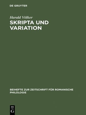 cover image of Skripta und Variation